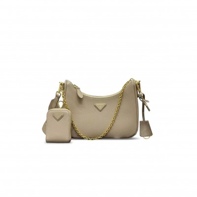 PRADA RE-EDITION 2005 SAFFIANO LEATHER BAG 1BH204 (22*18*6cm)